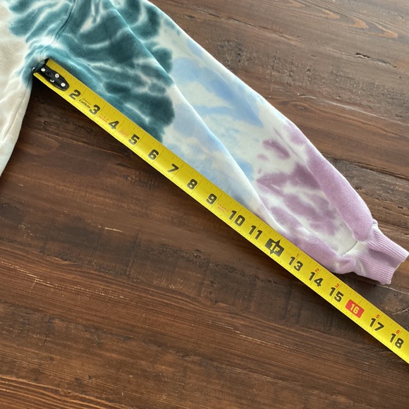 LUCKY BRAND Tie Dye cropped drawstring sweatshirt XS (New w/out tags) - Picture 7 of 12